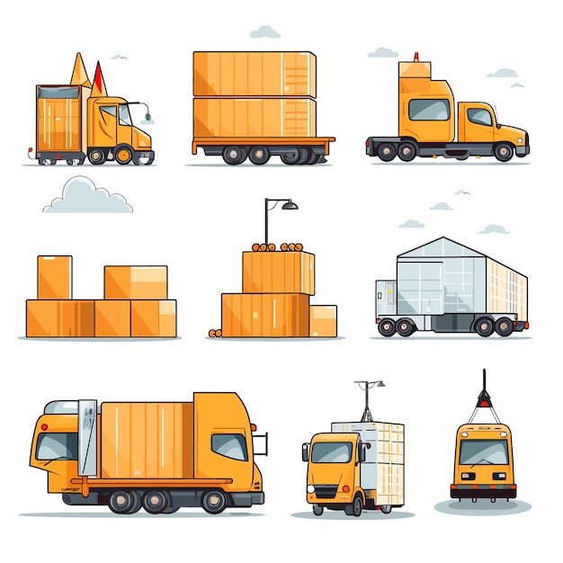 Ilustracje Ciężarówek