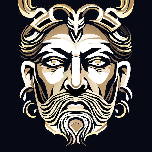 Plik wektorowy ilustracje eposowych greckich twarzy