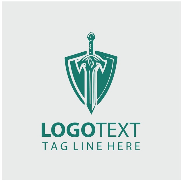 Ilustracje logo wojownika miecza
