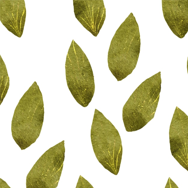Ilustracje Wektorowe Akwarele Botaniczny Clipart Zestaw Zielonych Liści
