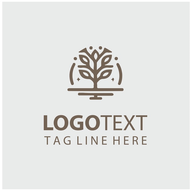 Ilustracje wektorowe logo drzewa liniowego