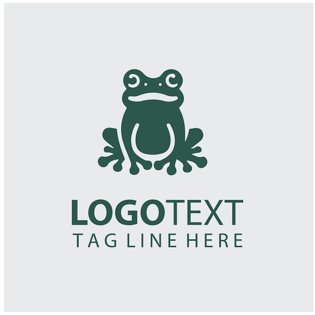 Ilustracje wektorowe logo żaby
