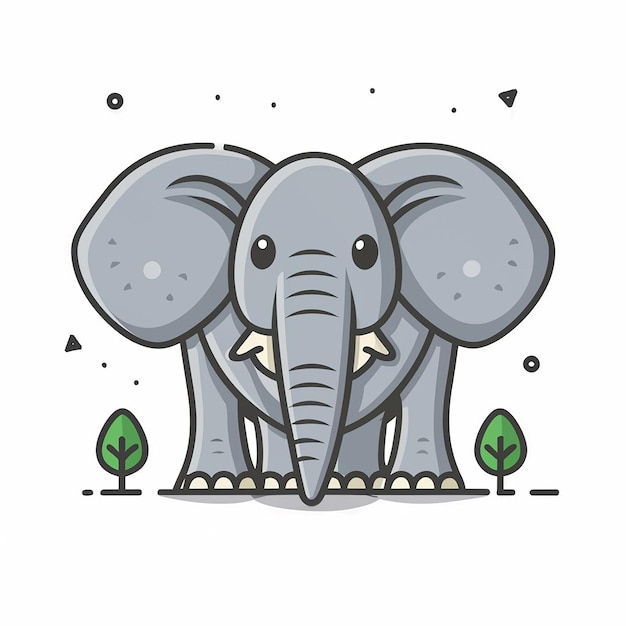 Ilustracje wektorowe słoni