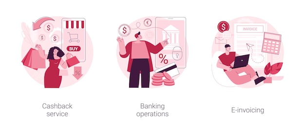 Ilustracje Wektorowe Streszczenie Koncepcji Oprogramowania Finansowego