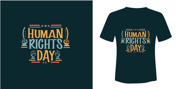 Plik wektorowy ilustracje z dnia praw człowieka na koszulkach