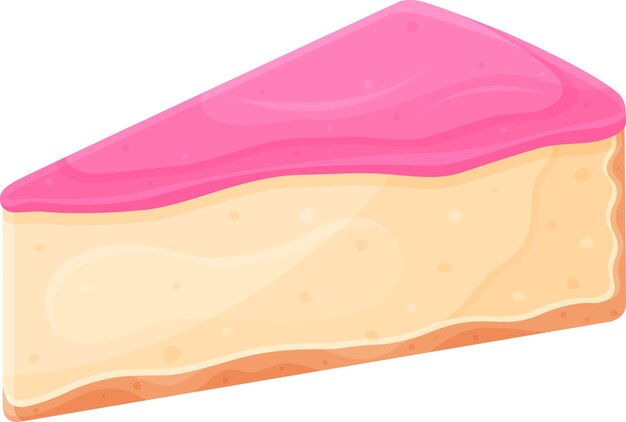 Ilustracji wektorowych sernik z dżemem jagodowym kawałek ciasta keks ilustracja do kawiarni lub cukierni słodki deser