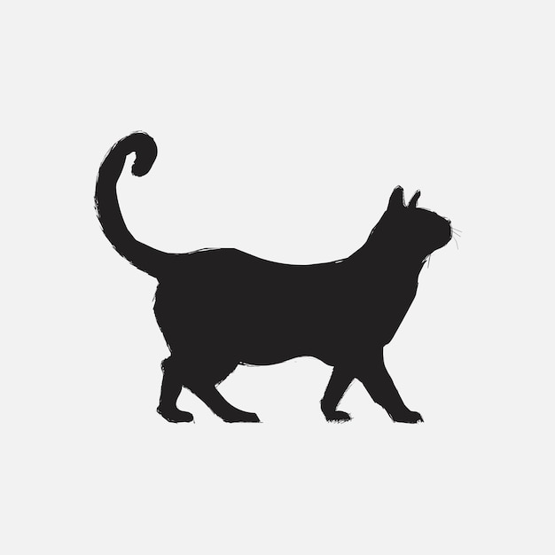 Plik wektorowy ilustracyjny rysunkowy styl kot