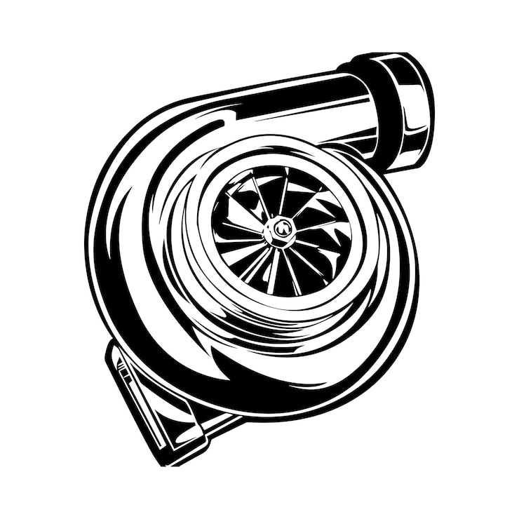 Wektor ilustrator akcji vector line art turbo