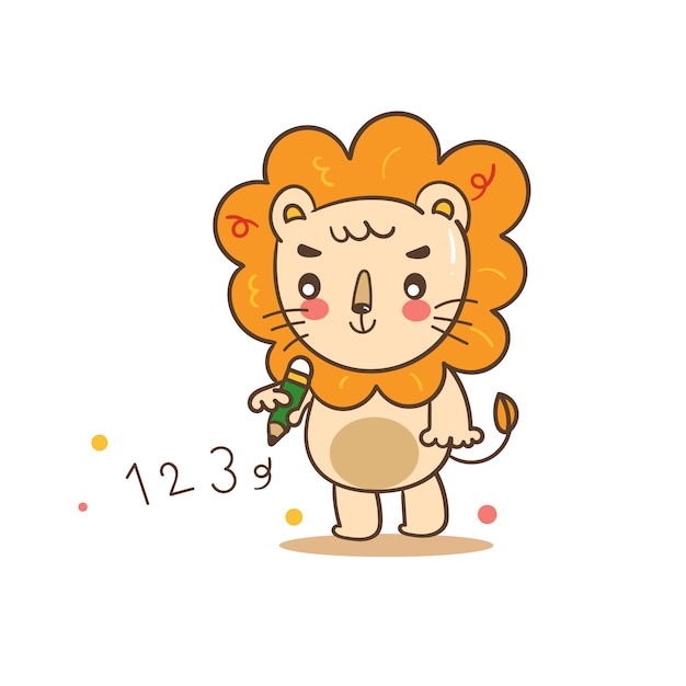 Ilustrator Cute Lion Cartoon