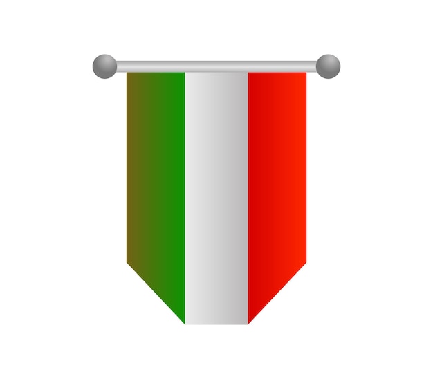 Ilustrowana flaga Włoch