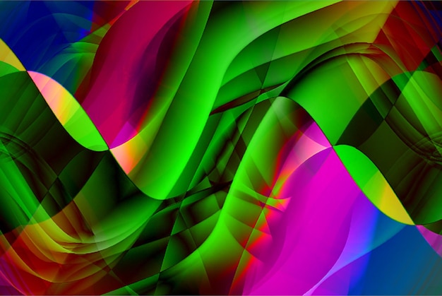 Plik wektorowy ilustrowana modna neonowa tapeta hd z płynnym gradientem koloru falisty płynny wzór tła wektorowego szablonu