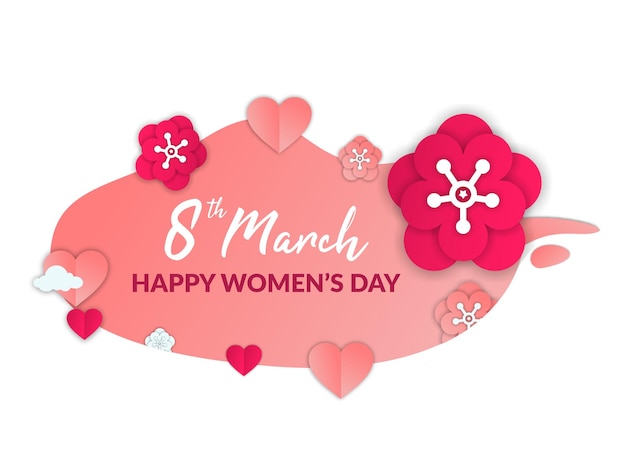 Ilustrowany Baner Koncepcji Happy Womens Day