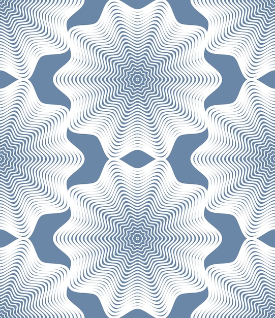 Iluzoryczny Abstrakcyjny Wzór Z Figur Geometrycznych. Symetryczne Proste Tło Wektor.