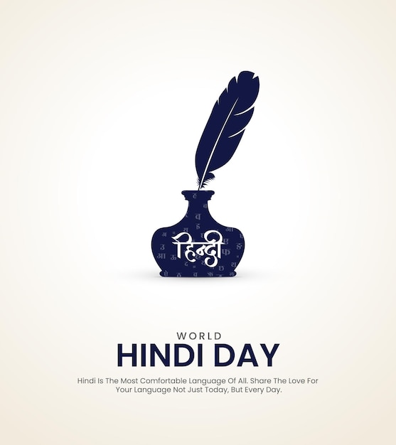 Indian Hindi Diwas Creative Hindi Diwas Reklamy W Mediach Społecznościowych