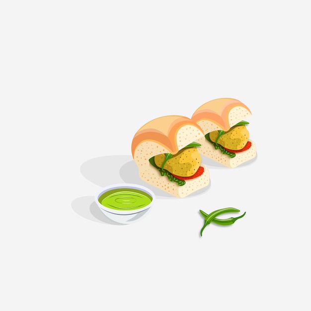 Indian Vada Pav Snack