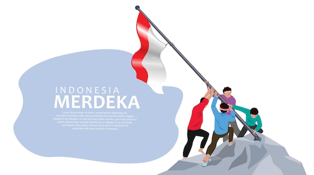 Indonezja Merdeka Vector Art