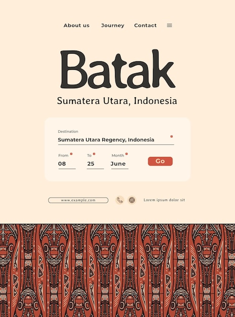 Indonezja Wzór Ilustracji Gorga Batak