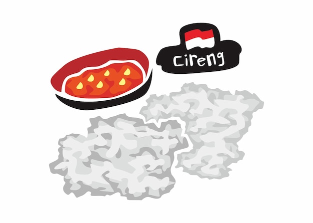 Plik wektorowy indonezyjska żywność cireng icon vector