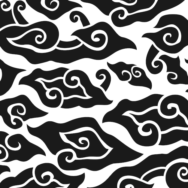 Indonezyjski Mega Mendung Batik Heritage Element Vector Design