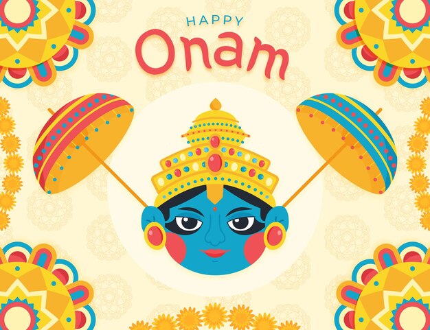 Indyjska Ilustracja Onam