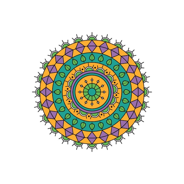 Indyjska Kolorowa Mandala Dekoracja