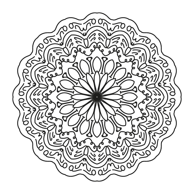 Indyjska Mandala Kolorowanki, Ilustracji Wektorowych