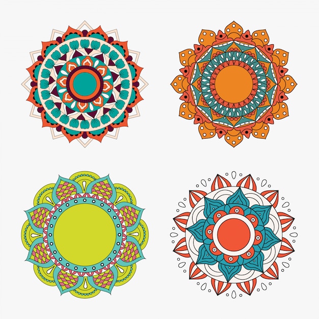 Indyjska mandala wypełniona