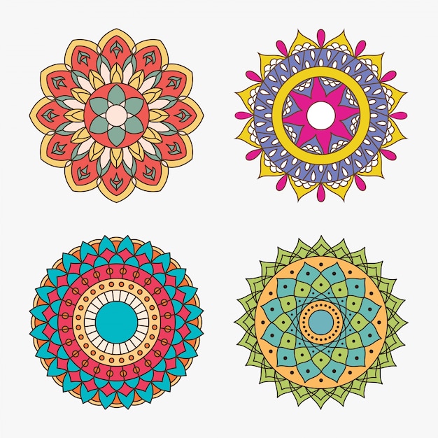 Indyjska mandala wypełniona