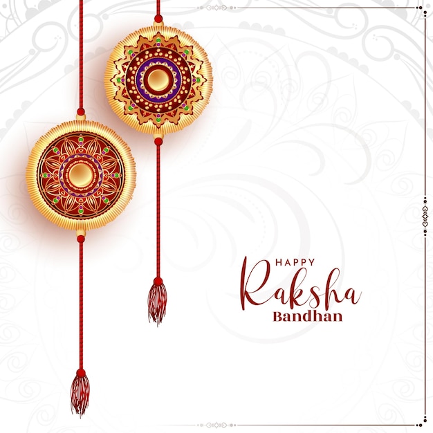 Plik wektorowy indyjski festiwal happy raksha bandhan etniczny wzór