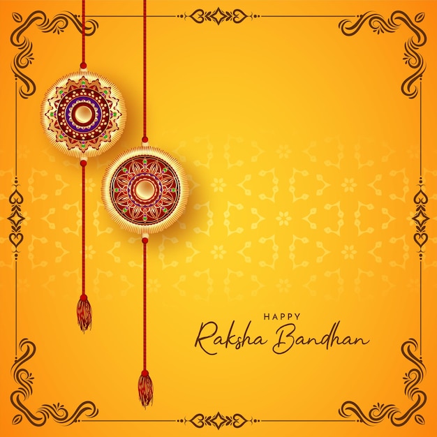 Indyjski Festiwal Happy Raksha Bandhan Klasyczne Tło Uroczystości