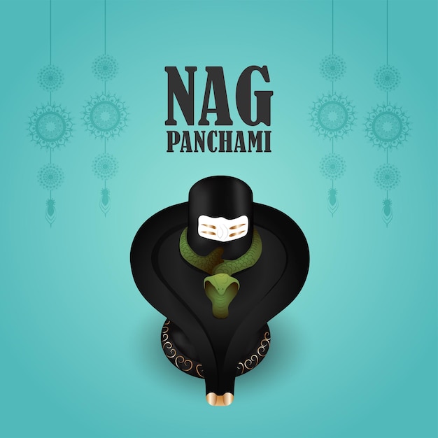 Indyjski festiwal kulturalny happ nagpanchami w tle