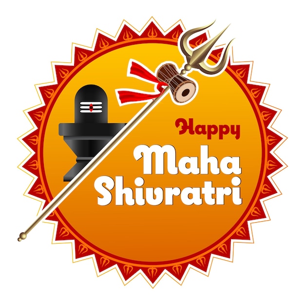 Plik wektorowy indyjski festiwal religijny happy maha shivratri lord shiva