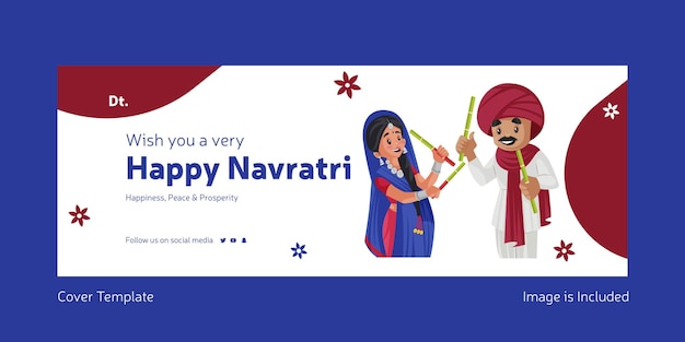 Indyjski Festiwal Szablon Projektu Strony Tytułowej Happy Navratri