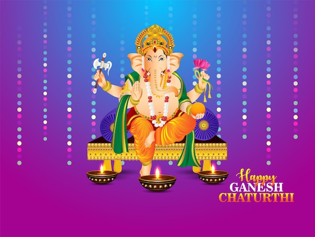 Indyjski festiwal szczęśliwy ganesh chaturthi
