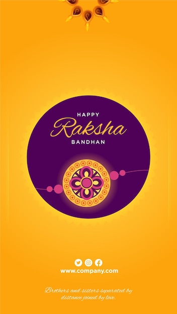 Indyjski Tradycyjny Festiwal Szczęśliwy Projekt Szablonu Portretu Raksha Bandhan