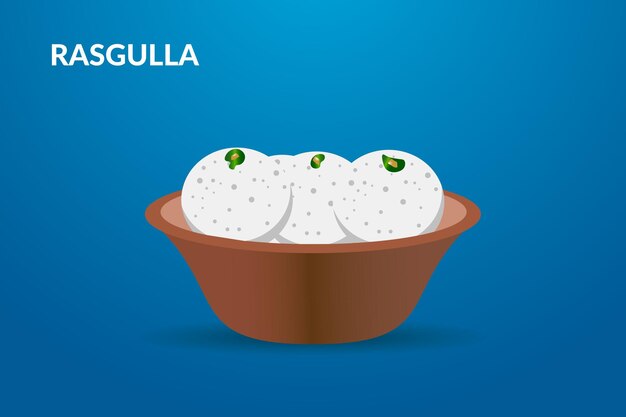 Plik wektorowy indyjski tradycyjny projekt wektora pustyni rasgulla.