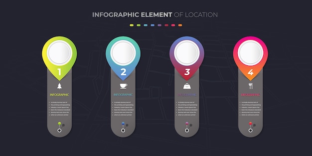 Plik wektorowy infograficzny element projektu lokalizacji