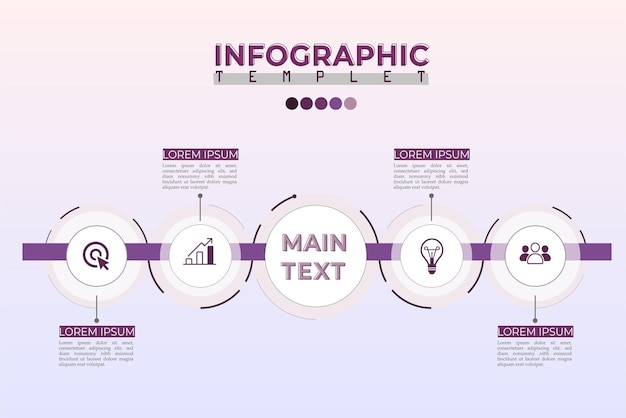 Plik wektorowy infografika 4 element