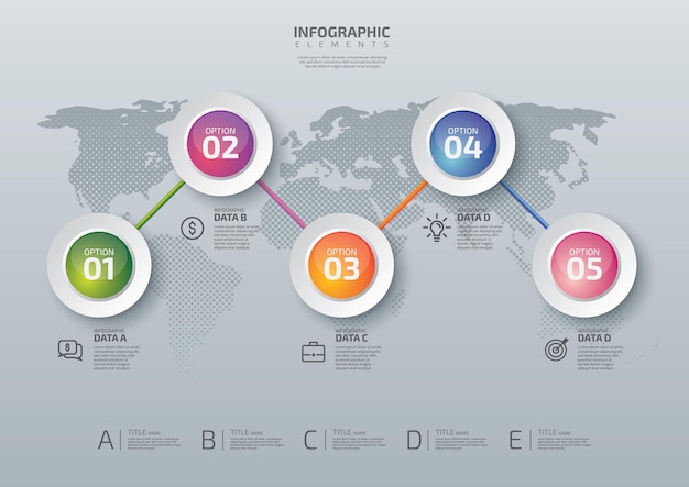 Infografika Biznesowa Na Mapie świata