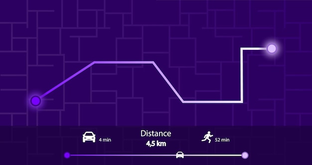 Infografika Deski Rozdzielczej Nawigacji Po Mapie Miasta. System Nawigacyjny.