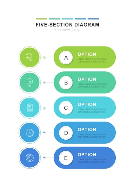 Infografika Diagramu Pięciu Sekcji