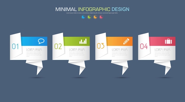Infografika elementy z ikoną biznesu na kolorowym tle koło proces lub kroki i opcje przepływu pracy diagramsvector element projektu eps10 ilustracja
