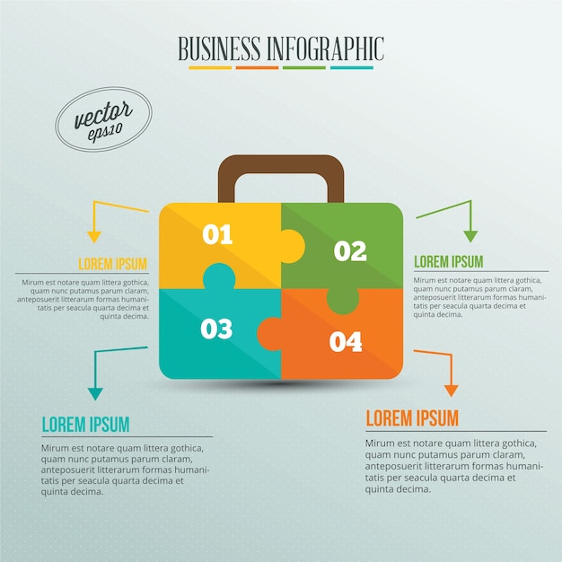 Infografika Firmy, Puzzle Walizki