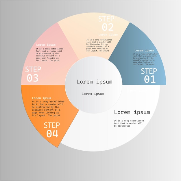 Infografika koło wektor danych Szablon Koncepcja procesu Krok dla strategii i informacji