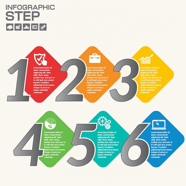 Infografika Kroki Do Sukcesu Z Opcjami I Ikony.