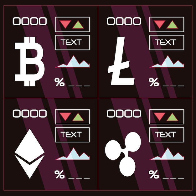 Plik wektorowy infografika kryptowaluty