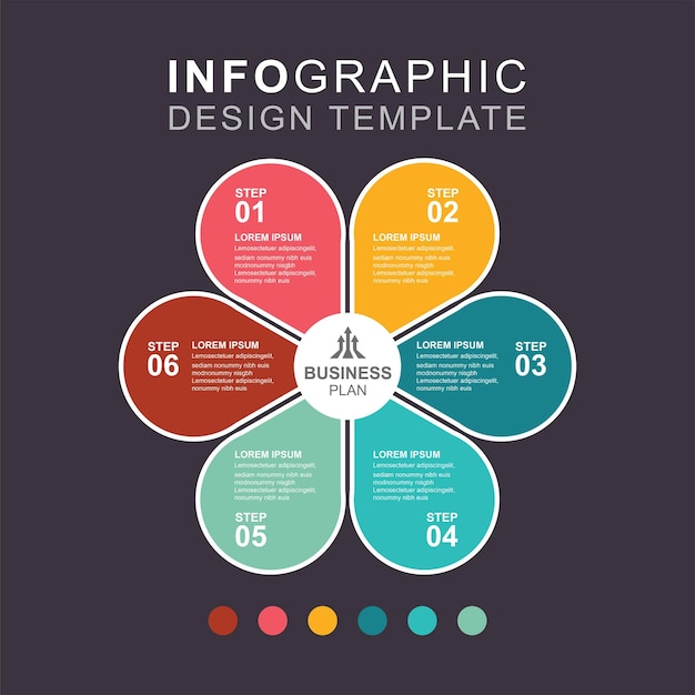Infografika Kształt Kwiatu Z Zarządzaniem Biznesem