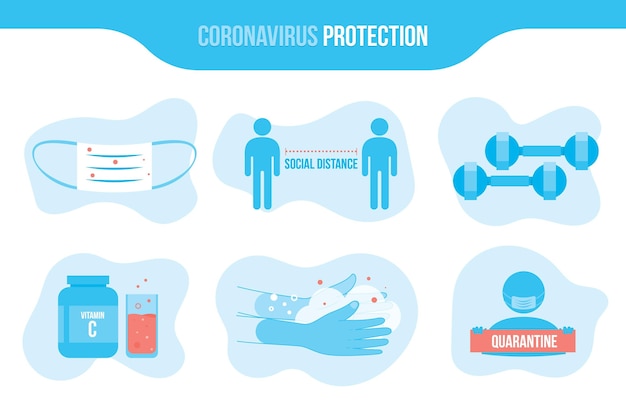 Infografika Ochrony Koronawirusa