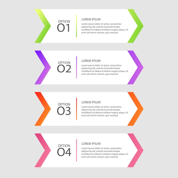 Infografika Szablon Biznesowy Z Ikonami 4 Opcje Lub Kroki Może Być Użyty Do Diagramu Procesu