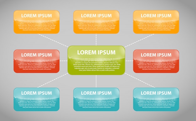 Infografika Szablon Biznesowy Z Ośmioma Krokami